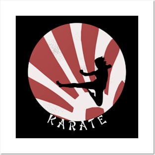 Female Karate Fighter Circle Posters and Art